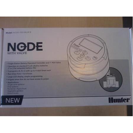 Hunter Node 100  1"Solenoid Vana ve 9V Bobin Dahil Pilli  Sulama Kontrol Ünitesi